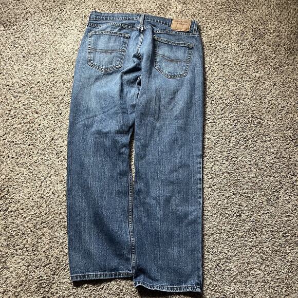 Levi's Signature S61 Relaxed Straight Leg Jeans Men's 36x30 Blue Distressed - Picture 1 of 9